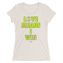 Load image into Gallery viewer, Love Means I Win - Ladies' Short Sleeve Tennis T-Shirt