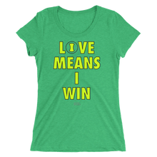 Load image into Gallery viewer, Love Means I Win - Ladies' Short Sleeve Tennis T-Shirt