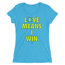 Load image into Gallery viewer, Love Means I Win - Ladies&#39; Short Sleeve Tennis T-Shirt