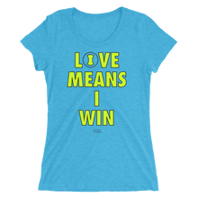Load image into Gallery viewer, Love Means I Win - Ladies' Short Sleeve Tennis T-Shirt
