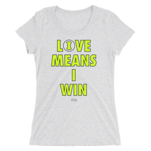 Load image into Gallery viewer, Love Means I Win - Ladies&#39; Short Sleeve Tennis T-Shirt