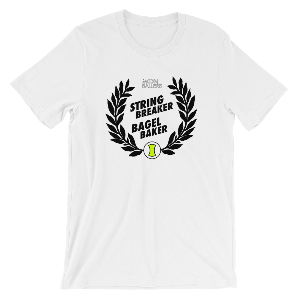 String Breaker Bagel Baker - Short-Sleeve Unisex Tennis T-Shirt