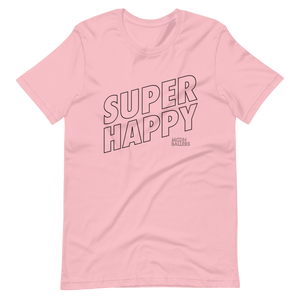 SUPER HAPPY - Short-Sleeve Unisex Tennis T-Shirt