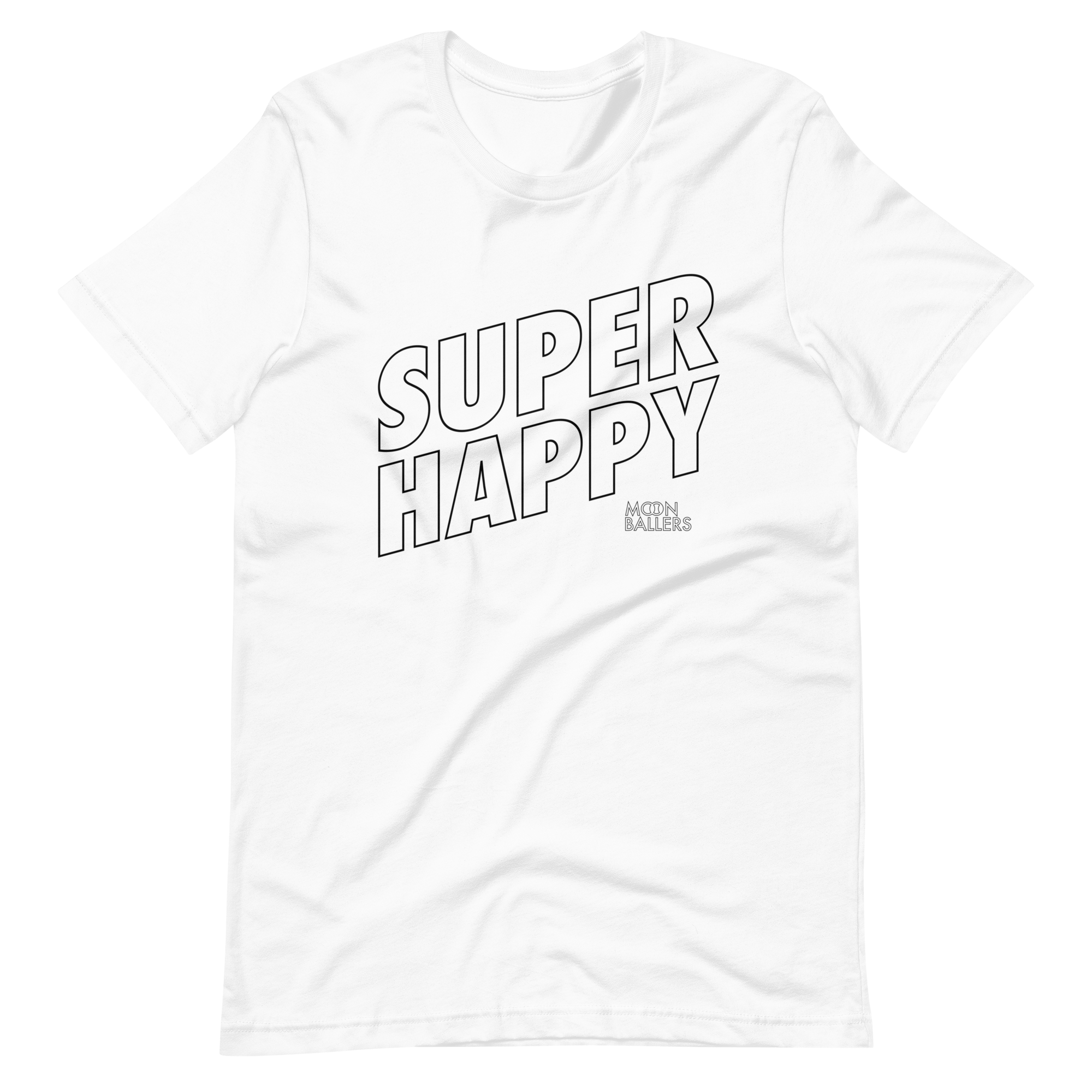 SUPER HAPPY - Short-Sleeve Unisex Tennis T-Shirt – MoonBallers